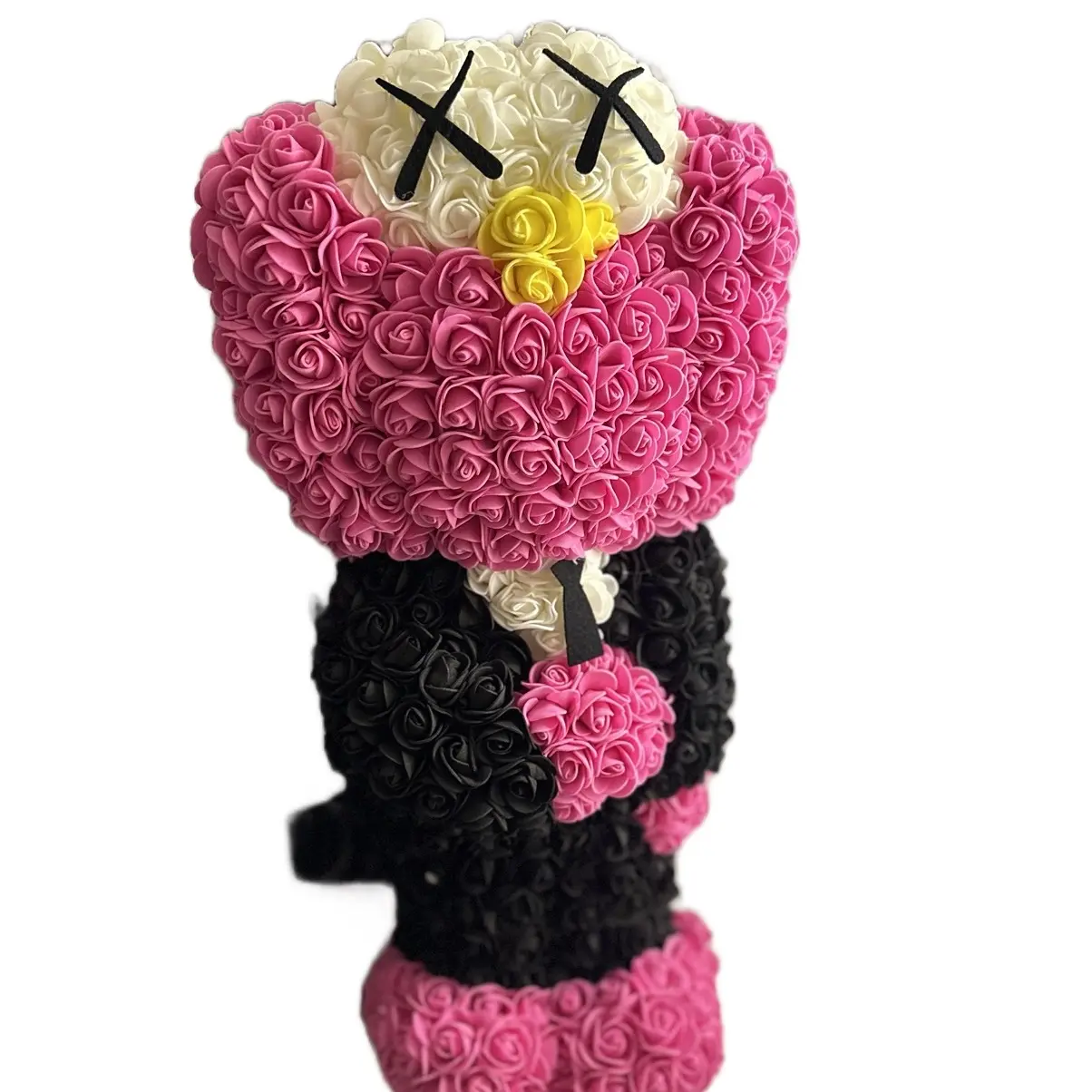 "Welcome Home with Style: 20" KAWS-Inspired Floral Figure Sculpture in a Decorative Gift Box - Lightweight and Perfect for Housewarming Celebrations Plants Flower