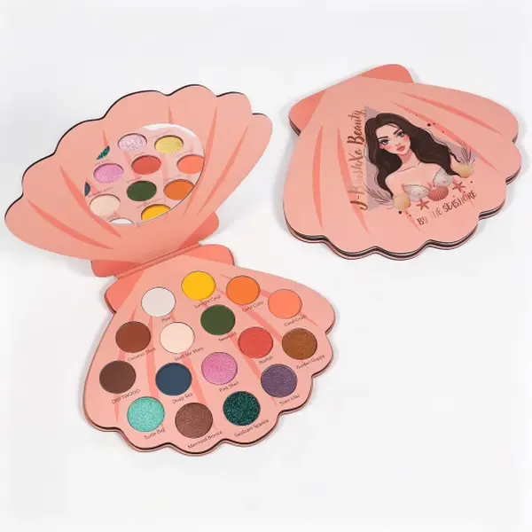 Seashell Eyeshadow Palette, Makeup Cosmetic for Eye Makeup Application Shimmer Chrome
