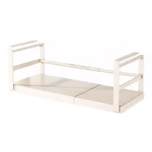 Extendable Under Cabinet Add-on Storage Baskets with Thick Clip Heavy Duty Under Cabinet Organizer Under Cabinet Shelf Hanging Holder for Pantry Cabinet Laundry Room Shoe Rack