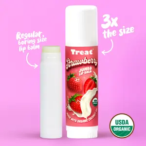 Strawberry Jumbo Organic Lip Balm