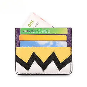 Multicolor Leather Card Holder Slim RFID Blocking Women Men Card Case Multifunctional ID Credit Card Organizer for Travel
