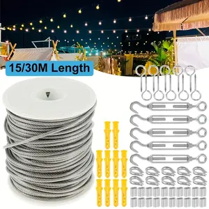 Heavy Duty PVC Coated 304 Stainless Steel Cable Wire Rope – Garden Railing Fence Roll Kit for Outdoor Use,Durable,Weather Resistant,Strong and Flexible Wire for Tent Rope,DIY Projects,Clothesline,Plant Support,and General Utility Use
