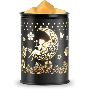 Metal Wax Warmer Electric,Wax melt Warmer,Candle Wax Burner, Candle Warmer,Candle Melter,for Home Office Decor and Gifts for Holiday(Moon/Flower Fairy)...