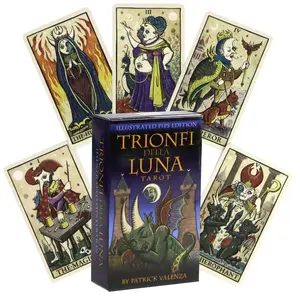 New Moon Tarot Cards Set, Portable Illustrated Deck with Captivating Illustrations for Fortune-Telling, Divination Sessions & Spiritual Guidance, Ideal Gift for Ages 14+, Perfect Holiday & Birthday Present, Unique Artwork