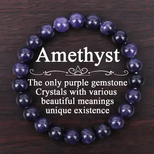 GADASLUY Amethyst Bracelet Handmade Perfect Gift for Friends Suitable for Both Men and Women Daily Wear Unique Purple Gemstone Crystals