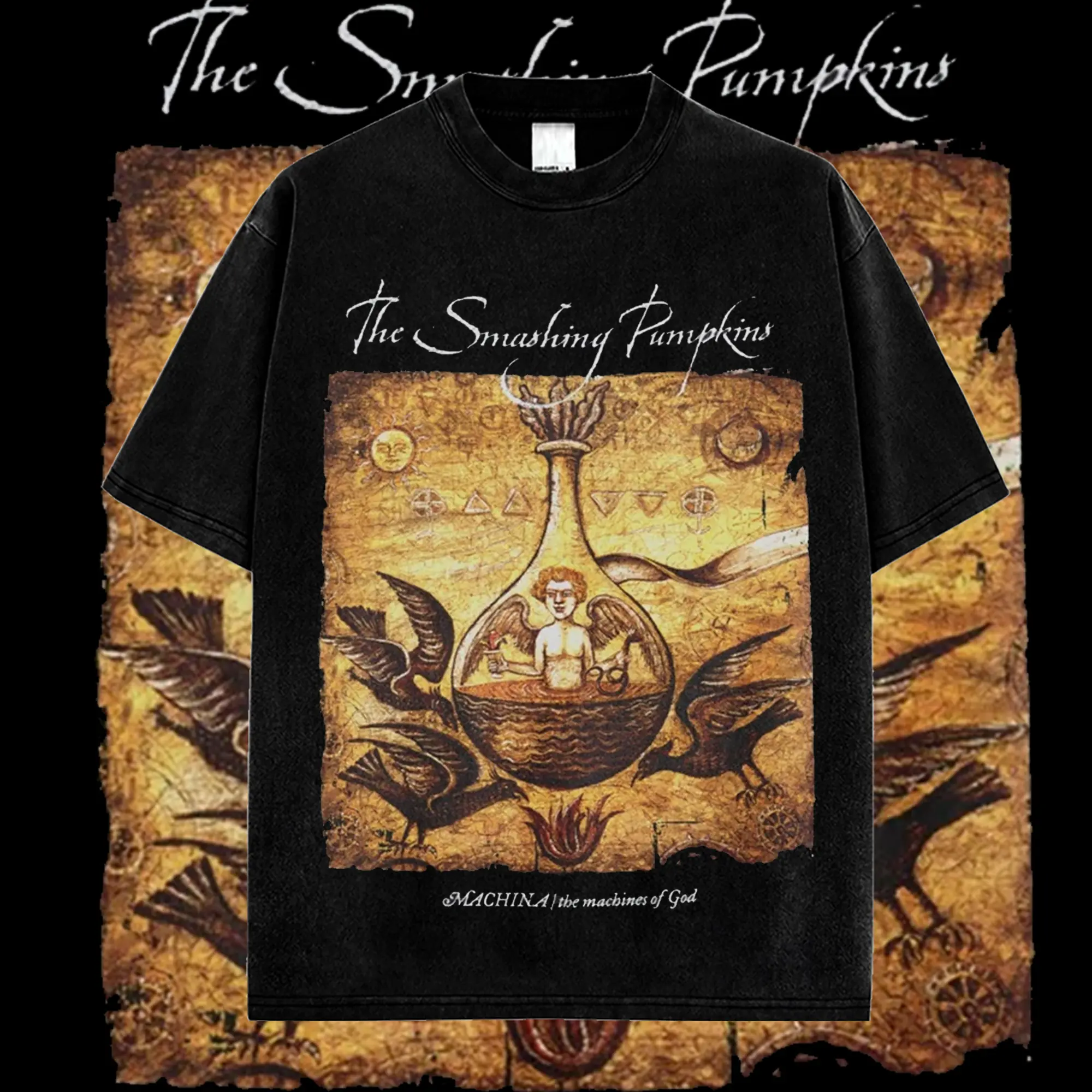 [MetalStyle] Smashing Pumpkins Machina Retro Unisex 100% Heavyweight Cotton T-Shirt –  Smashing Pumpkins 2026 Tour Shirt, Rock Grunge Cotton Tee, Alternative Rock Band Shirt, Oversized Vintage Tee, Heavy Metal Merch, Gift for Rock Fans