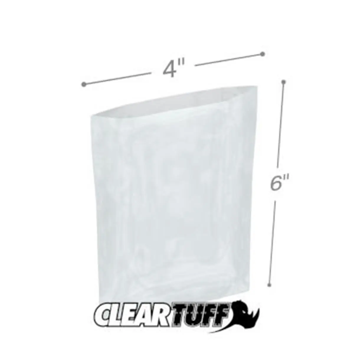 International Plastics  4 x 6 in. Clear Poly Bags, 0.001 Gauge - Case of 1000, Food, Storage, Hardware, Lightweight