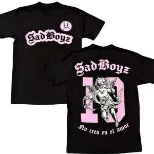 Junior H $ad Boyz Diez Mi Amor Short-Sleeve Round Neck Cotton Unisex T-Shirt, Casual Stylish Crew Neck Streetwear Y2K Top, Junior H Merch, Sad Boyz Merch, Size XS-3XL, Menswear & Underwear Summervibe Apparel,summervibes