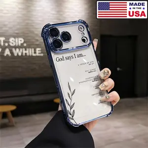 Christian God Says I Am Bible Verse Affirmation Religious Faith Quote Aesthetic Design Pattern Casing For iPhone 17 16 15 14 13 12 Samsung 22 23 24 25 Plus Pro Max Ultra Soft Silicon TPU Shockproof Protector Vintage Unique Fashion Mobile Phone Case