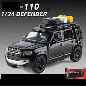 Land Rover Defender 110 1:24 Scale Alloy Off-Road Modified Model Car, Detailed Diecast Collectible Toy Vehicle, Perfect Gift for Enthusiasts
