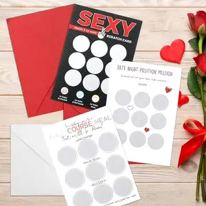 1 Set(3PCS )New Naughty Scratch Cards with Envelope for Couples Fun Party Cards Funny Valentine’s Day Anniversary Birthday Datenight Gift for Him/Her Rude Scratch-Off Cards with Cheeky Surprises for Boyfriend Husband Girlfriend Wife