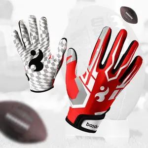 Training gloves Rugby gloves, outdoor silicone non-slip all-finger softball sports baseball gloves Waterproof Touch Screen