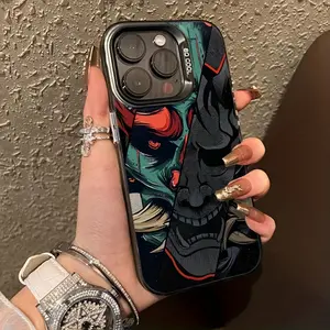Yuanqi Black Devil TPU Shockproof Full Coverage Precision Protective Case for Apple iPhone 6/7/8/X/Xs/Xr/Xs Max/11/12/13/14/15/16 Pro Max