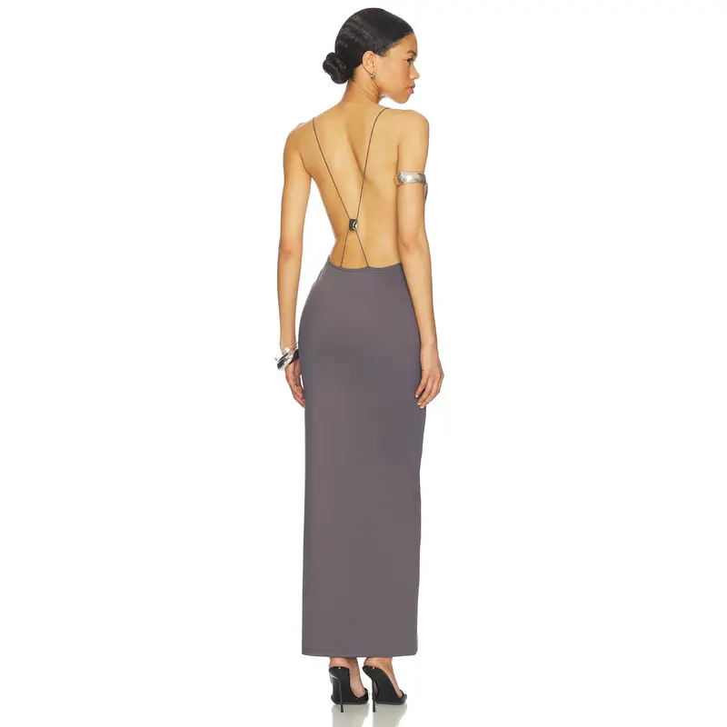 alessia maxi dress in brown superdown Mermaid Strapless Satin Long Prom Dresses With Split, Lilac / 14