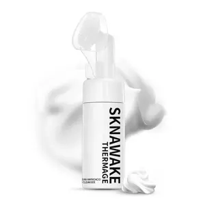 Amino Acid Foaming Face Wash for Sensitive Skin,Hydrating Facial Cleanser with Nicotinamide,Gentle Foaming Face Cleanser with Brush,(2.87fl oz|85ml)