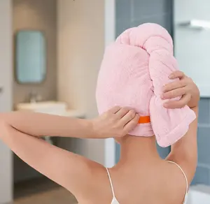 Three colors-Quick Dry Hair Towel Wrap Super Absorbent Anti Frizz Hair Cap Soft Microfiber Hair Turban for All Hair Types family share