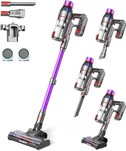 Cuzmok Cordless Stick Vacuum Cleaner - 250W Powerful Cordless Vacuum with HEPA Filter, Up to 40min Runtime & Tangle-Free Lightweight & Detachable Battery for Pet Hair Carpet Hardwood Floor Cleaning