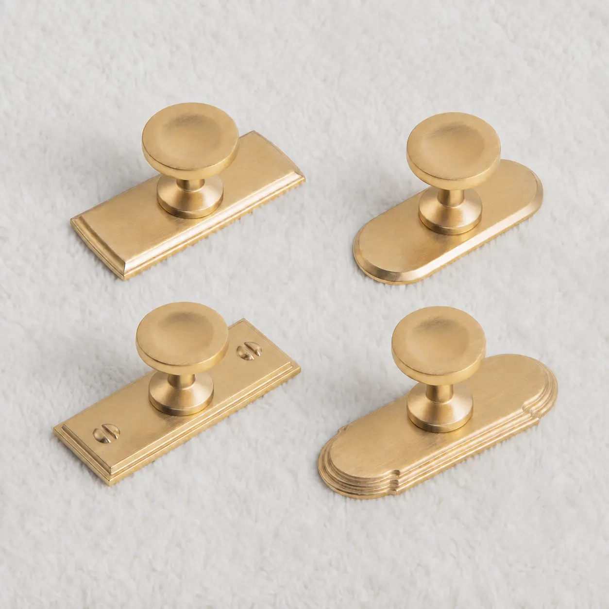 6 Pack Champagne Bronze Cabinet Knobs with Backplate Modern Knob | Luxury Drawer Pulls Cabinet Handles, Solid Zinc Alloy Round Cabinet Hardware for Kitchen Cupboard, Dresser, Wardrobe