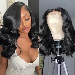 Bob Wig Human Hair 13x4 Body Wave Lace Front Wigs Human Hair 250% Density Wigs for Women (12 Inch)