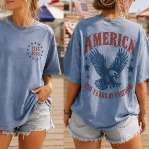 Comfort Colors America Eagle Shirt, 250th Anniversary Tee, Patriotic Western Shirt, 250 Years of Freedom T-Shirt, Fourth of July Shirt