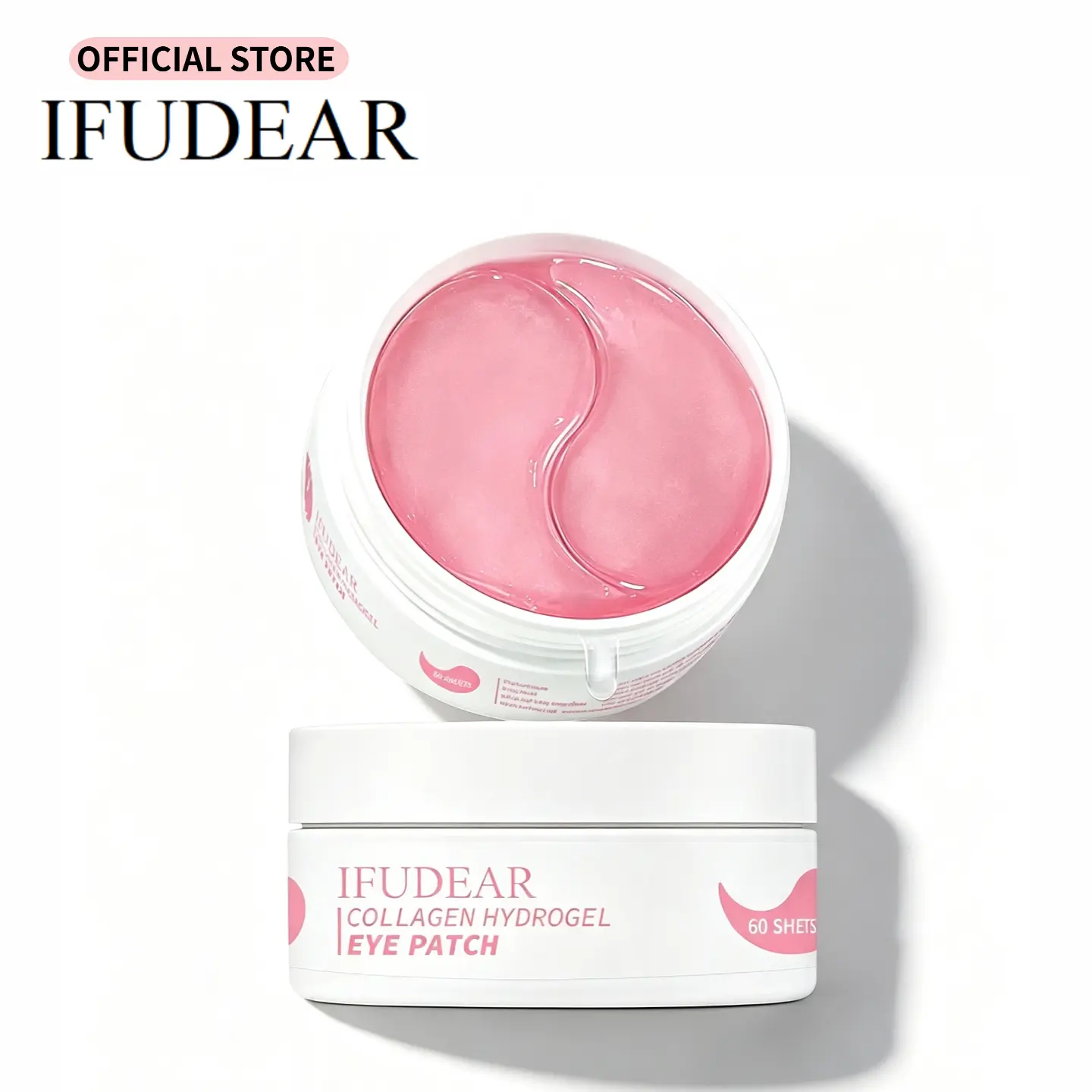 [IFUDEAR Official]The Peptide Collagen Hydrogel Eye Patch 60 Patches Reduce Puffiness Hydrate Under-Eye Bags in 10 Minutes|For the look of Puffiness & Bags, Wrinkles, Fine Lines and Dark Circles, Anti Aging Skin Care for Men & Women