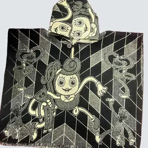 Girl and Boy Poncho - Versatile Design for Kids, Lightweight Cotton, Perfect Fit, Stylish Accessory for All Seasons 26/22