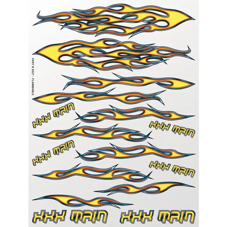 XXX Main XXXS027 Flammable Sticker Sheet