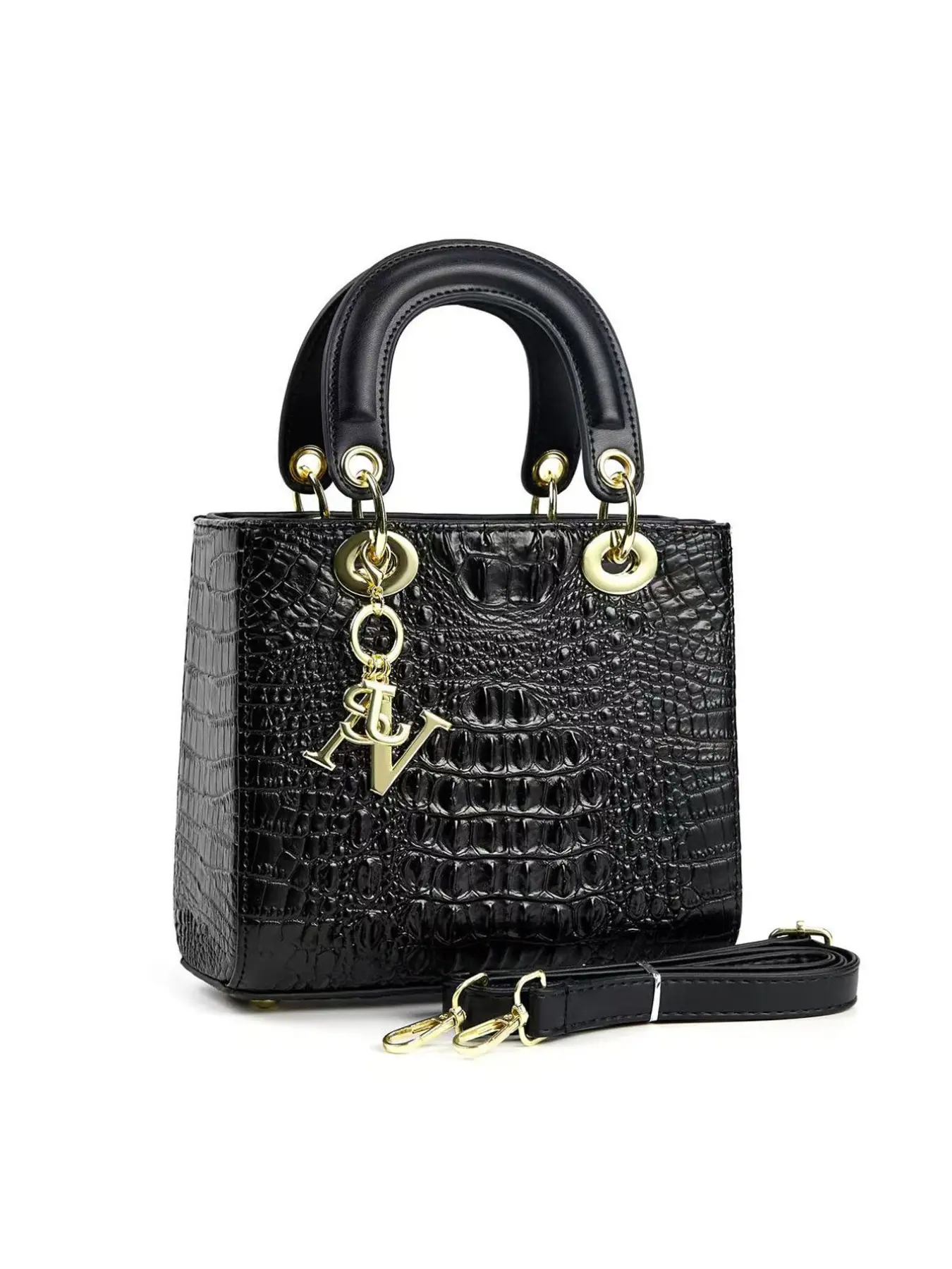 Fashion Crocodile Print Vintage Crossbody Bag, Casual Fashion Bag, Large Capacity Multifunctional Shoulder Bag, Stylish Women's Handbag for Travel and Shopping