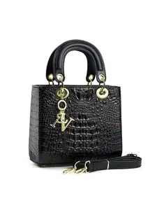 Fashion Crocodile Print Vintage Crossbody Bag, Large Capacity Multifunctional Shoulder Bag, Stylish Women's Handbag for Travel and Shopping