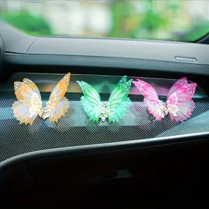 3-Piece Car Decoration Set, Dynamic Butterfly Design, Suitable for Most Vehicle Models, Enhance Your Ride with Stylish Accessories, Car Interior Decor