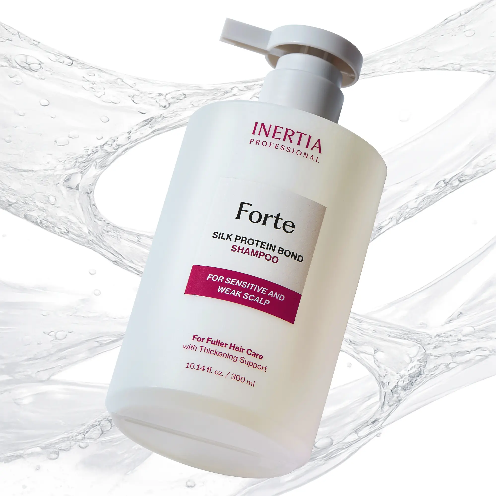 [2-Week Hair Loss Care] INERTIA Professional Forte Shampoo with Spider Silk Protein for Thinning Hair & Sensitive Scalp