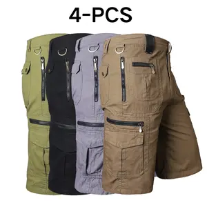 Men’s four-pack tactical cargo pants are made from a new 230 gsm fabric and feature multiple pockets and zippered closures. We offer a variety of colors, and these pants are perfect for wearing in spring and summer.