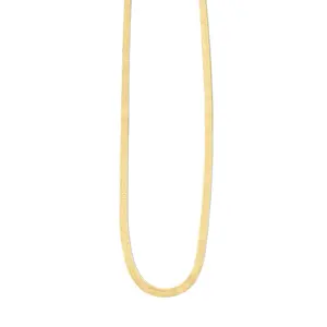 Bold Herringbone Necklace | Gold Vermeil