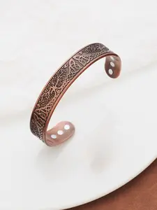 Vintage Trendy Magnetic Viking Bracelet, Korean Style Copper Open Ring, Unique Personality Jewelry, Fashionable Accessory