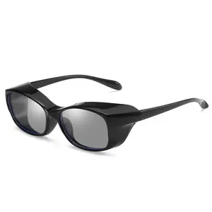 FHSY SHOP Over-Prescription Polarized Sunglasses UV400 Protection Side Shield Wrap-Around Eyewear for Myopia Users, Driving, and Everyday Outdoor Use
