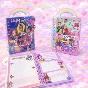HUNTRIX Large Size Notebooks with Cute Designs Featuring Mira & K-pop Characters Perfect for Fans