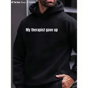 Sarcastic Sweatshirt – Long Sleeve Hoodie Featuring 'My Therapist Gave Up'