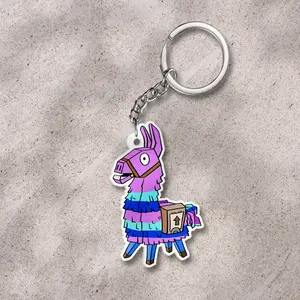 Fortnite Llama Pinatas keychain,LlamaPinatasfortnite, Llama Pinatas Fortnite keychain