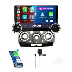10.1'' Double Knobs Car Stereo Radio for 【Ford Everest Ranger for Mazda BT-50 2006-2010】 with Wireless Carplay & Android Auto, Car Audio GPS Navigation Unit with Bluetooth Head Unit Backup Camera WiFi SWC