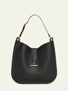 Pre-owned Tom Ford Leather Crossbody Bags Tara Hobo Crossbody Grained Bag