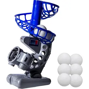 Electronic Baseball Pitching Machine - Automatic Youth Pitching Machine with (6) Plastic Baseballs Included -Youth Baseball Pitcher