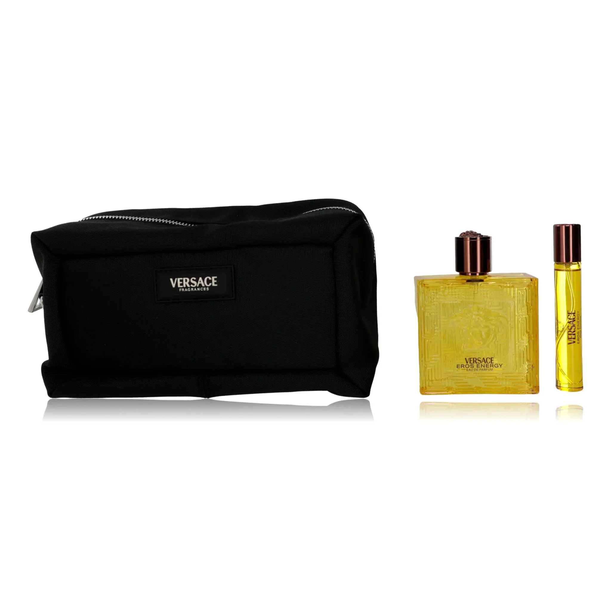 Men's Versace Eros Energy 3-Piece Fragrance Gift Set - EDP, Citrus Blend, Lemon, Musk, Masculine Aroma (3 Pieces)