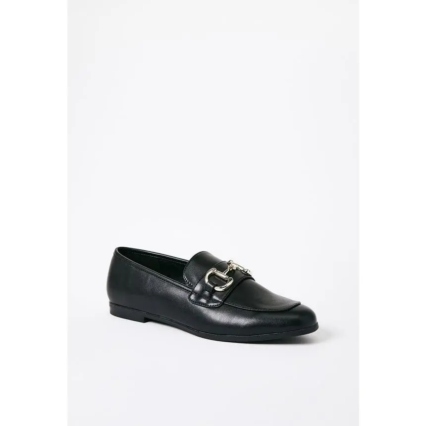 JUST FAB Women’s Classic Horsebit Loafers – Elegant Office‑Ready Slip‑On Footwear