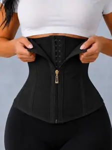 Colombian Fajas, Women's Solid Color Zipper Adjustable Hook & Eye Closure Shapewaer Belts,Waist Trainer, Sporty Tummy Control Waist Cincher for Yoga Workout,Sexy Girdle,Waist Shaping Corset ,Shapewear for All Seasons Daily Wear, Shaper