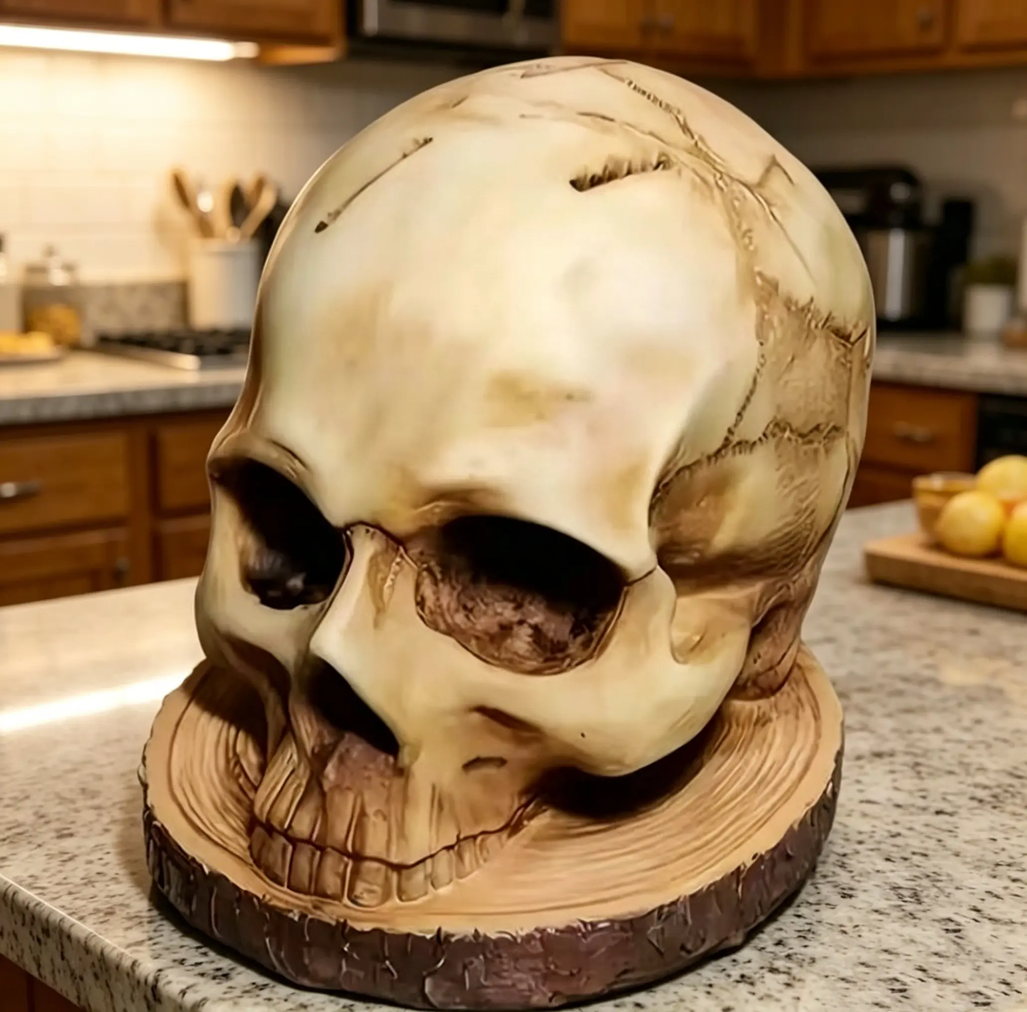 Trending Gothic Skull Knife Holder for Kitchen – 5.9in Knife Set Storage (No Knives) | Gift for Him (Valentine, Boyfriend, Husband) | Scary Home Decor for Bedroom & Parties home essentials house decor home essentials kitchenware trippy