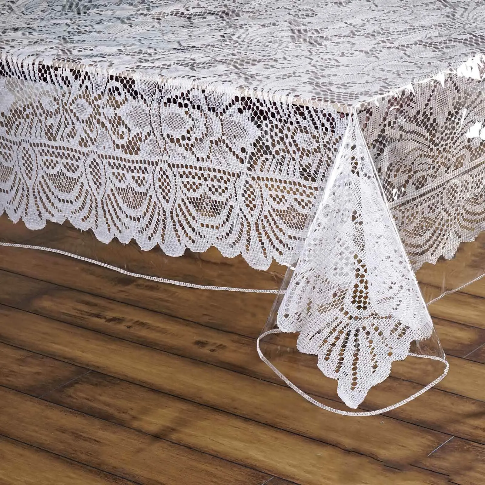 Vinyl Tablecloth 60"x108" Clear Eco-Friendly Rectangle - PVC Waterproof Cover 10 Mil Thick