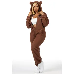 Kimani Mocha Sherpa Jumpsuit