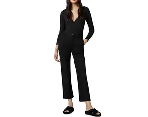 DL1961 Womens Patti Ankle High Rise Straight Leg Jeans Black 27 Denim Fit