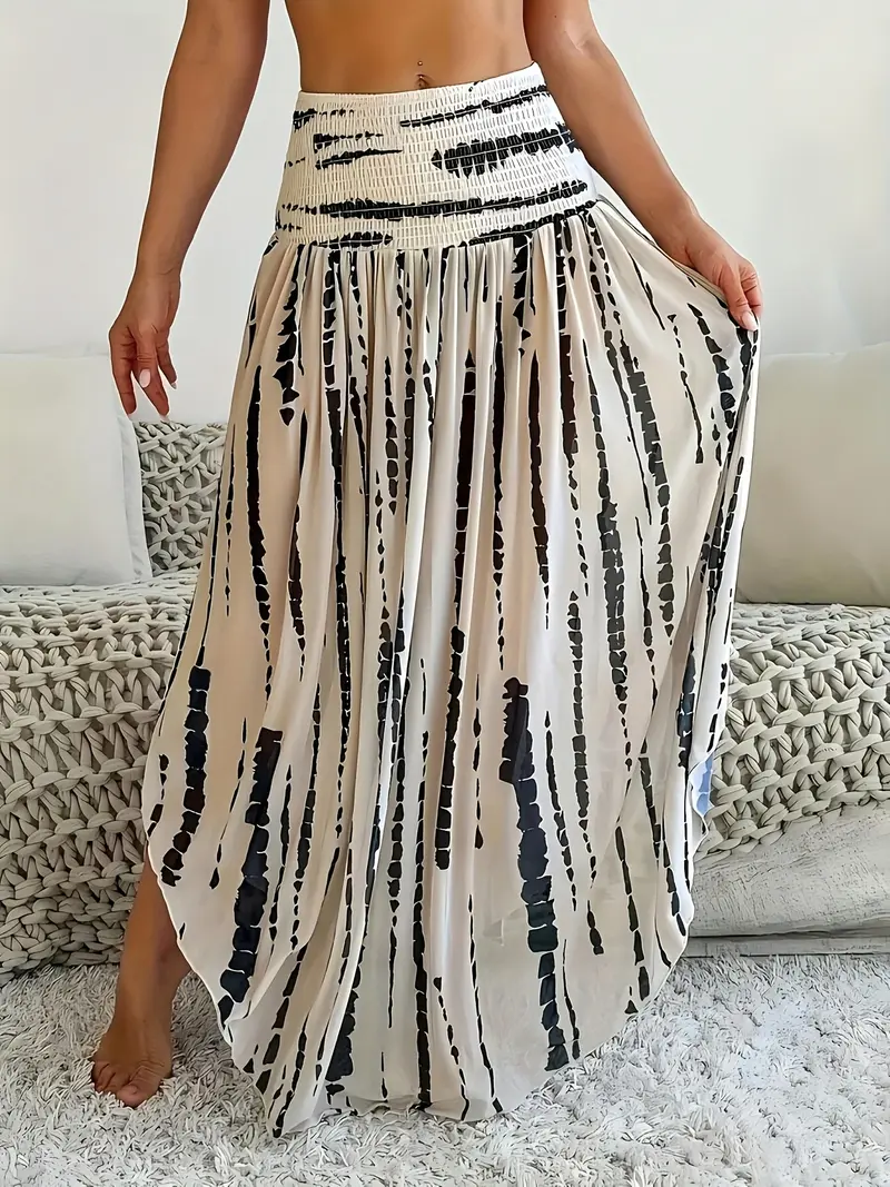 stripe knit o-ring beach maxi dress English Factory main image 1