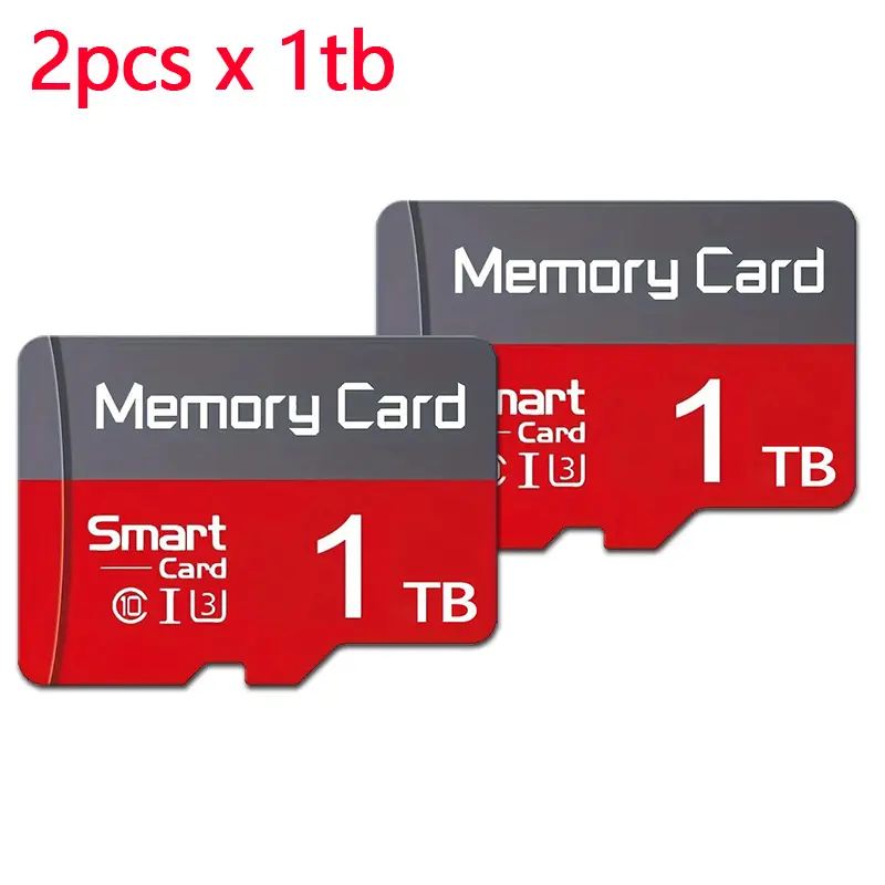 2 Pack Set 1TB micro tf Sd Cards, Microsdxc Card, sd memory card, micro sd card, sd card with durable adapter, secure flash storage for tablets, cameras, smartphones, laptops, PCs, car audio, dashcams and surveillance cameras